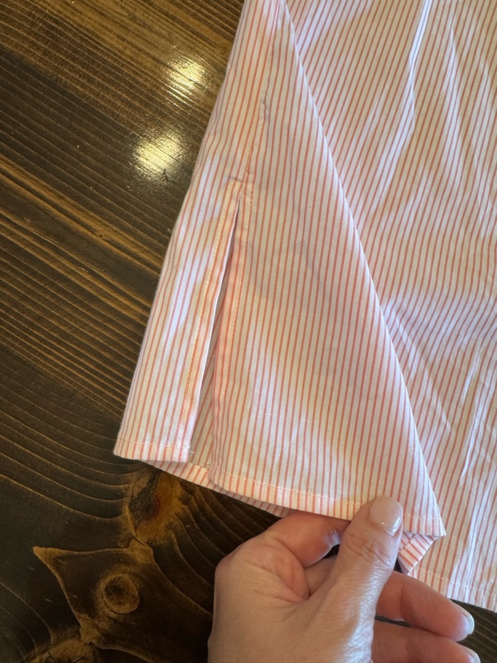 NWT Michael Kors Women’s Caribbean Pink Striped Button-Up Shirt Size M - Picture 4 of 9